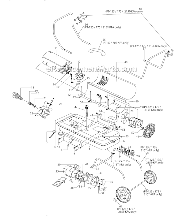 Page A Diagram and Parts List for  Pro Temp Heater
